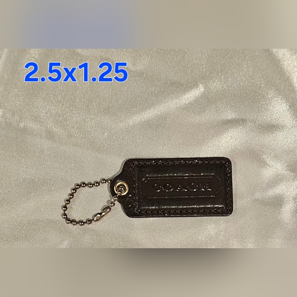 Coach Dark Brown Patent Leather Hangtag
